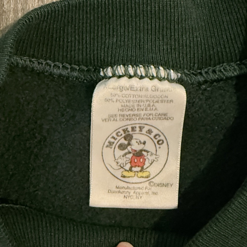 Vintage 90s Disney Mickey Mouse Crewneck Sweatshirt XL Embroidered Made In USA - Picture 5 of 7